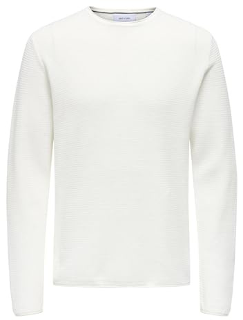 Only & Sons Herren Onseric Reg 12 Struc Crew Knit Noos Onseric Reg 12 Struc Crew Knit Noos (1er Pack)