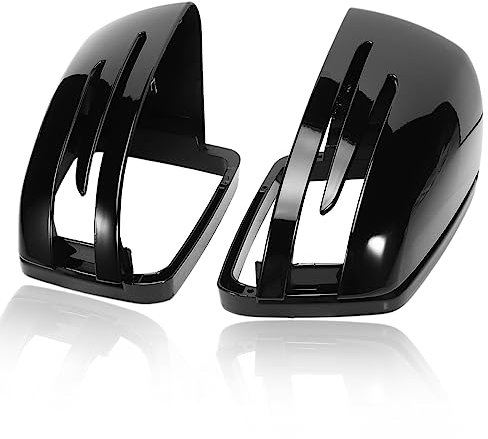 GNXfixt Rückspiegelabdeckung Kappe, Seitenspiegel Abdeckkappe für W176 W204 C204 W212 W211 W246 C117 X204 X156 schwarz glänzend A2128100164,A2128100264