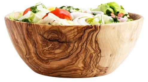 Générique Saladier en Bois d'Olivier - Élégance Naturelle, Artisanat Authentique pour Sublimer Votre Table