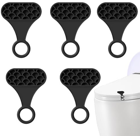 Zwpontia Toilet Seat Holder Clip - Toilet Seat Lifter Tool Toilet Lid Raise | Self-Adhesive Toilet Seat Cover Lifter, Avoid Touching Toilet Lid Lifting Handle, for Home, Offices, Public Place