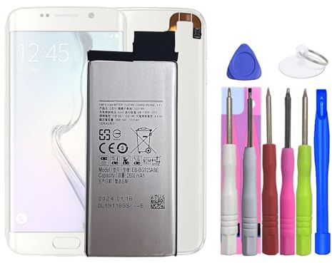 MUKUZI AKKU Compatible with Galaxy S6 Edge SM-G925 Handy Smartphone Telefon (Replacement for EB-BG925ABE)