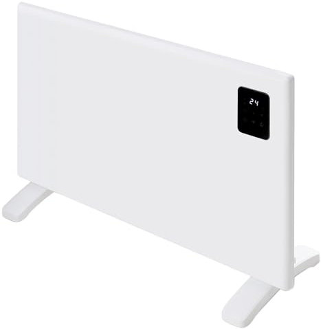 1500w White Smart Wifi Enabled Electric Panel Heater A-Line Compact Wall Mounted & Floor Standing iOS & Andriod App Control - 700mm (w) x 400mm (h)