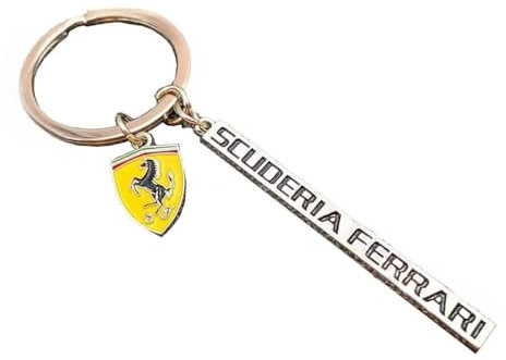 RAINBOW88 Porte-clés de Voiture pour Ferrari, Porte clés avec Porte-clé Voiture Porte-clés de Voiture