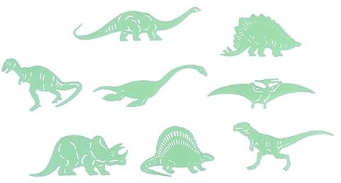 BESPORTBLE Leuchtende Dinosaurier Wandaufkleber aus PP kreative Wanddekoration 4 Stück Fluoreszierende Wandtattoos für Kinderzimmer und Wohnzimmer für Schlafzimmer