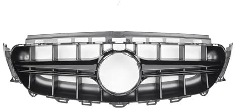 Frontstoßstangengitter Fronteinlass Haube Grille Stoßstange Grill Für Mercedes Für Benz Für E W213 C238 A238 2017-2019 Für E300 E200 E260 Für E63 GT Stil Kühlergrille(Schwarz)