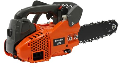 Benzin Baumpflegesäge Kettensäge mit 30cm Schnittdurchmesser, 2 Takt Benzinmotor 1.22PS Leistung, Schwertlänge 30cm, Hubraum 25.4cc, Benzinsäge mit Sicherheitsschalter für Holzfällen,Gartenarbeit