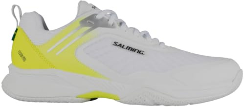 Salming Fusion Pro Handball Hallenschuhe Sportschuhe weiß/gelb 1235045-0709 (EU Schuhgrößensystem, Erwachsene, Numerisch, M, 42)