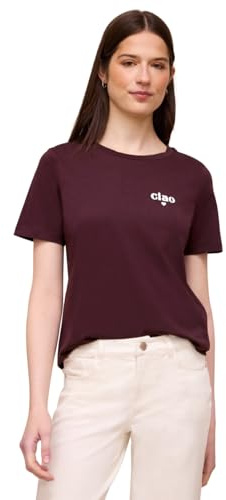 Street One Studio Basic T-Shirt mit Detailprint Very Berry 34
