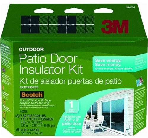 3M 2174W Terrassentür-Isolator-Set, 2174W-6, Transparent, Large Windows & Doors