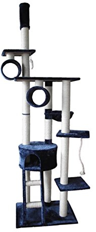 Silvio Design Katzen-Kratzbaum Mikesch, blau, ca. 60x80x250 cm