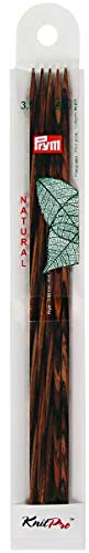 Prym 223123 Strumpfstricknadeln NATURAL farbig 15 cm 3,50 mm Strumpfstricknadel, Holz, mehrfarbig, 3,5 mm