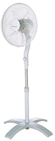 Orbegozo SF 0440 – Ventilador de pie con movimiento oval, 3 velocidades, 40 cm de diámetro, cabezal orientable, altura regulable, 60 W