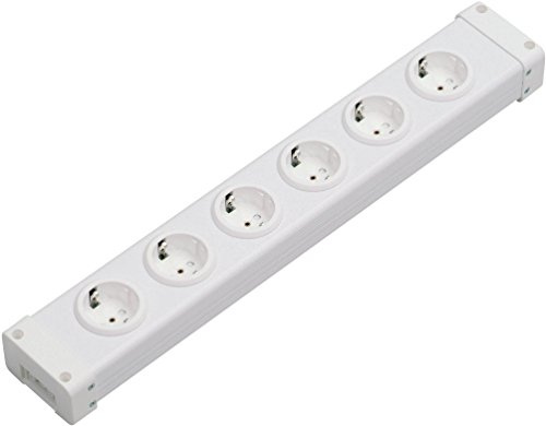 EHMANN 0109x0051 Modulsteckdosenleiste 6-Fach Steckdosen-Modul ohne Schalter, mit Wieland Stecksystem GST18i3