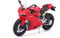 Bauer Spielwaren 2049741 Ducati 1199 Panigale: Originalgetreues Motorradmodell im Maßstab 1:12, mit Federung und Seitenständer, spezielles Ducati-Rot (5-11108), Mittel