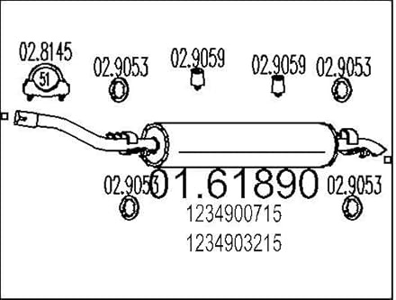 MTS Company 01.61890 Endschalldämpfer