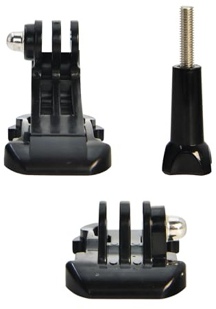 YIMINGOUFEI Action-Kamera-Adapter, kompatibel mit GoPro Hero 13/12/11/10/9/8/7/6/5/4/3+/3/2 (inkl. Helmhalterung, J-Halterung und Schraube mit langem Griff) Schwarz