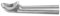 HENDI Eislöffel Stöckel, geeignet für Geschirrspüler, Eislöffel, Eiscreme Löffel, 1/20, ø56x120mm, Aluminium