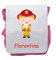 SL-Store GbR Kindergartenrucksack Kinder Rucksack bedruckt mit Namen und Motiv Feuerwehr pink blau rot hellblau (Feuerwehrmann Katze, pink)