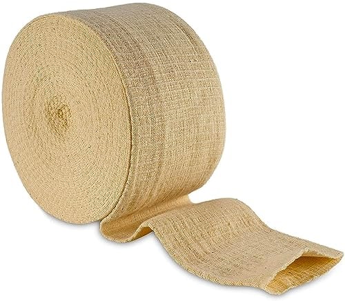 Vendaje tubular elástico tamaño E, caja de 10M - Color natural (9 cms X 10 metros) Venda grande para soporte de rodilla -medio muslo, licra y algodón