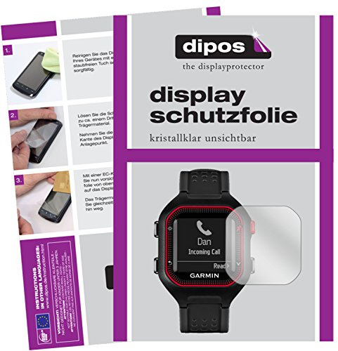 dipos I 6x Screen Protector compatible with Garmin Forerunner 25 Protection Films clear