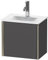 Duravit XViu 4030 Waschtischunterbau wandhängend, 1 Tür Anschlag Links, für Waschtisch Viu 073345, 430x310 mm, Farbe (Front/Korpus): Champagner matt/Graphit matt - XV4030LB149