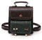 EggshellHome Vintage Frauen Rucksack Little Bee Fashion Pu Leder Frauen Rucksäcke Einfachen Stil Handtaschen Wasserdicht Diebstahl Wandern Schulranzen Schule Rucksack Tasche,DarkGreen