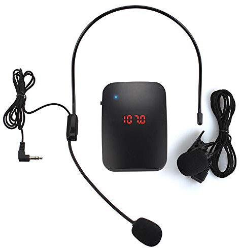 DTTKKUE Micro-Casque sans Fil/Micro Cravate avec Cravate pour amplificateur Vocal et périphérique Audio AUX Micro-Casque/Serre-tête pour Enseignant, Guides touristiques, entraîneurs et Plus