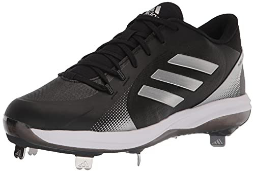 adidas Women's Purehustle 2 Baseball Shoe, Black/Silver Metallic/Silver Metallic, 10.5