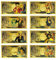 YJacuing Anime One Piece Gold Coated Banknote, Limited Edition Collectible Bill Bookmark (8 Stück, 5 Millionen Sammlung)