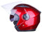 Jet Motorrad-Helm Erwachsener Motorradhelm Rollerhelm Mit Doppelvisier Jethelm Herren & Damen Atmungsaktiver Mopedhelm Scooter Moped Mofa Helm Offenes Helm ECE/DOT Zertifiziert,Rot,M