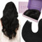 Fshine Haartressen Echthaar Zum Einnähen Tressen Echthaar 45cm 100g Pechschwarz Haarverlängerung Echthaar Tressen Sew in Hair Extensions Echthaar Tressen Farbe 1