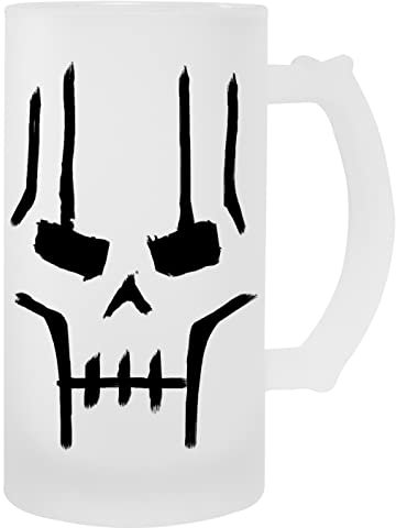 Hopestly Necron Face Transparent Becher Bier Herren Damen Mug Beer