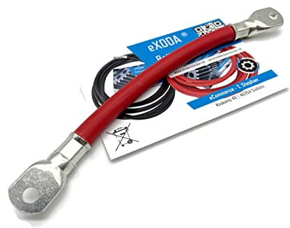 eXODA cable de batería de 20cm 70 mm² cobre cable de alimentación con ojales M8