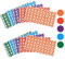 Cobee Nummernetiketten, 2,5 cm, 1-100, Selbstklebend, Rund, Vinyl - Inventaretiketten für Schule und Büro (10 Blatt, 5 Farben)
