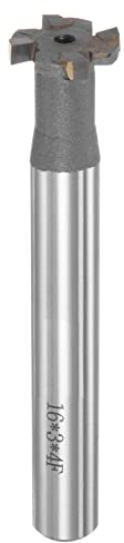sourcing map 4 Flöten T-Nutfräser 3mm Tiefe 16mm Schnittdurchmesser 10mm Edelstahl Kupfer Aluminium