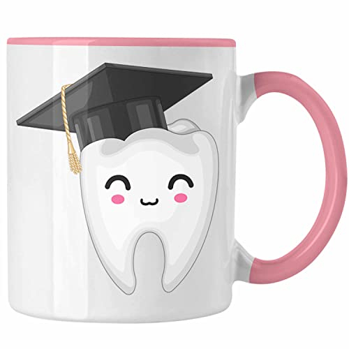Trendation - Zahnmedizin Studium Bestanden Tasse Geschenk Angehender Zahnarzt Zahnärztin Geschenkidee (Rosa)