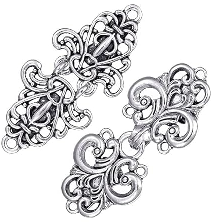 WOOXDYUK Paquete de 2 Clips de Rebeca Vintage Clips de Suéter Retro Clips de Broche de Cabo Antiguo Clips de Cierre de Abrigo Celta para Mujeres Niñas