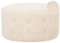 Pouf Bouclé beige mit Knopfsteppung rund ⌀ 55 cm Chesterfield-Stil Modern Tampa