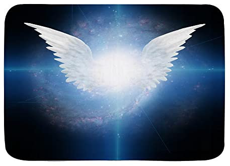 Fußmatte Innen Engel Geflügelte Konzeptionelle Fliege Elemente Dieses Weiße Zeichen Symbole Lieben Flügel Güte Himmlisch 40X60Cm Fußabtreter Pflegeleichte Komfortabel Rückseite Fußabtreter