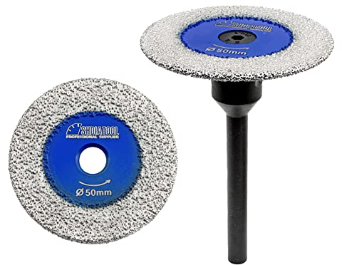 SHDIATOOL Mini-Diamant-Sägeblätter 50mm Trennscheibe für Marmor, Granit, Stein, Beton, Mauerwerk 2pcs