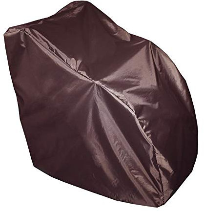 MERAXI Full Body Shiatsu Massage Chair Cover, Air Compressor Leg Massager Cover Sunscreen, Waterproof, Dustproof Oxford Cloth Material Dust Cover,Brown,135x90x130cm