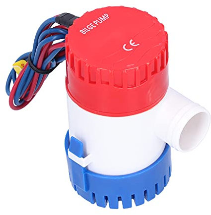 Bomba de achique semiautomática, bomba eléctrica sumergible pequeña para drenaje, potencia de 12V/24V, 350/500/750/1100GPH (12V 750GPH)