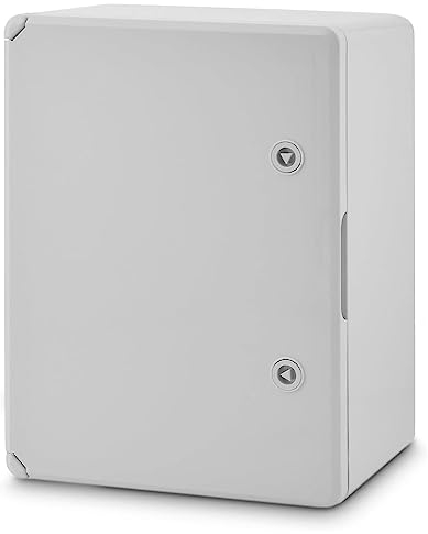 Ralertreik Armario de Distribución para Pared con Placa de Montaje Galvanizada, Caja Industrial de Control Vacía de Plástico ABS con Puerta Protección IP65, tamaño 250x350x150