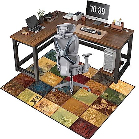 ZHXQ Desk Chair Mat For Hardwood Floor Gaming Chair Mat Office Chair Mat For Hardwood Floors Carpet Wooden Floors Durable Non-Slip Soft Floor Protector Office Chair Mat 160 x 180 CM