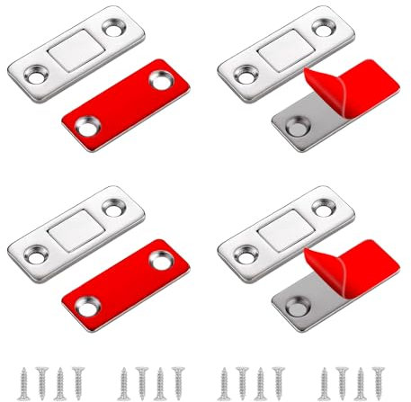 haierdidi türmagnete selbstklebend 4 Stück Magnetschnäpper Magnete für Schranktüren Jiayi Tür Magnete für Möbel Magnetschnäpper