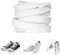 Carehabi Lacci per sneakers Unisex-Adulto, Pacco da 2, larghezza 8mm, lunghezza 120mm, Bianco