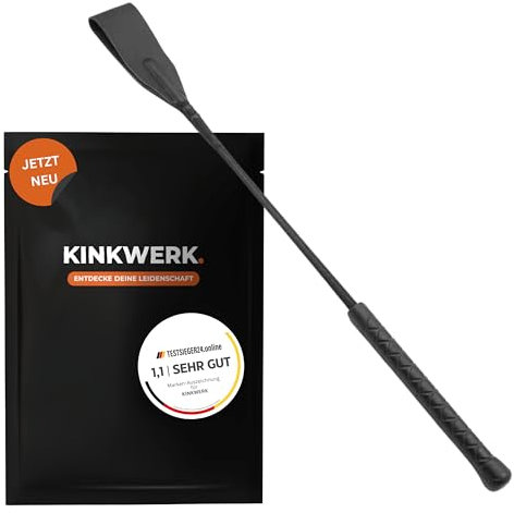 KINKWERK Spanking Reitergerte (45,5cm) für Mann & Frau | Präzise Kontrolle | Flexibel & Robust | Hochwertige und elegante BDSM-Peitsche