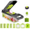 Vegetable Chopper & Cutter, 15-in-1 Mandoline Kitchen Vegetable Slicer & Dicer, Kitchen Multifunctional Manual Spiralizer with Stainless Steel Blades for Veg Food Onion Salad Potato Cheese
