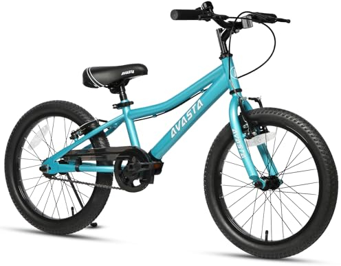 AVASTA 20 Zoll Kinderfahrrad für 6 7 8 9 10 Jahre alte große Kinder Jungen Mädchen Teenager mit Dual Handbremsen & Kickständer und verstellbarem Sitz, Arktis