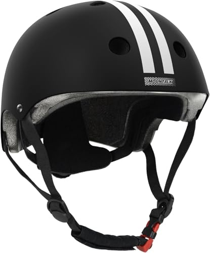 Kids Bike Helmet Age 3-5/5-8 Years Old,Skateboard/Bicycle/Skating Helmets for Boys and Girls/Matte Black,Medium Size for Big Kids/Junior